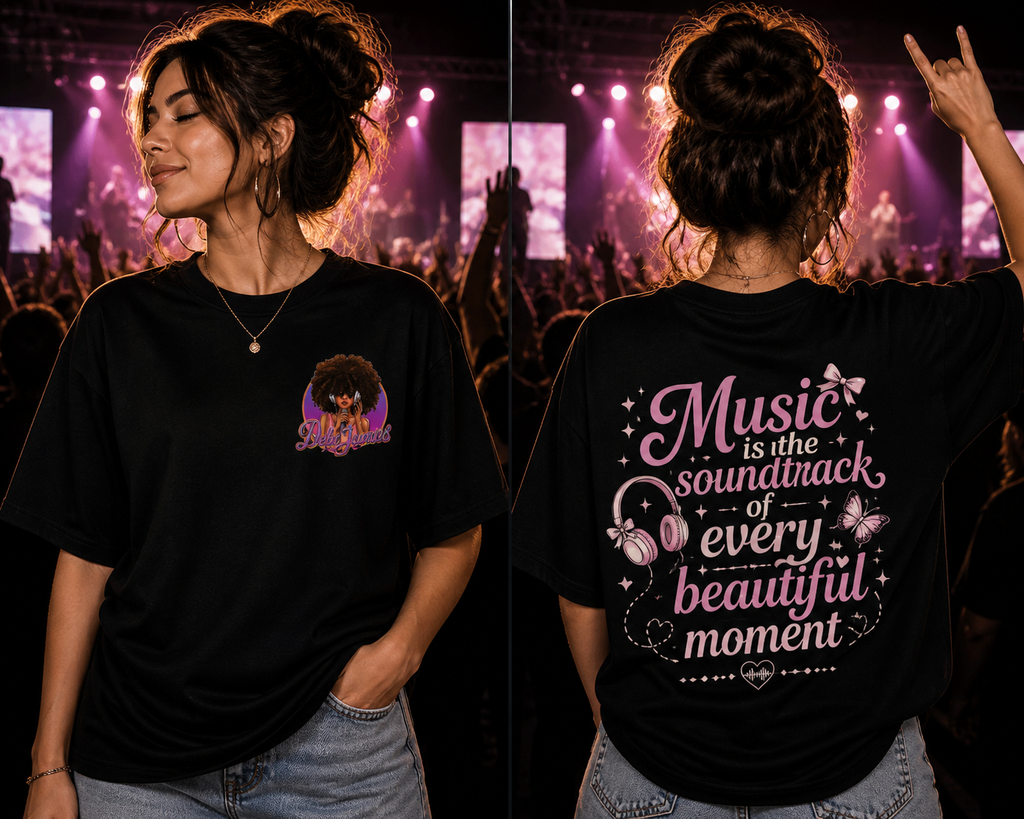 Music Is the Soundtrack of Every Beautiful Moment T-Shirt | Official Debbi James Music Tee | Bella + Canvas 3001