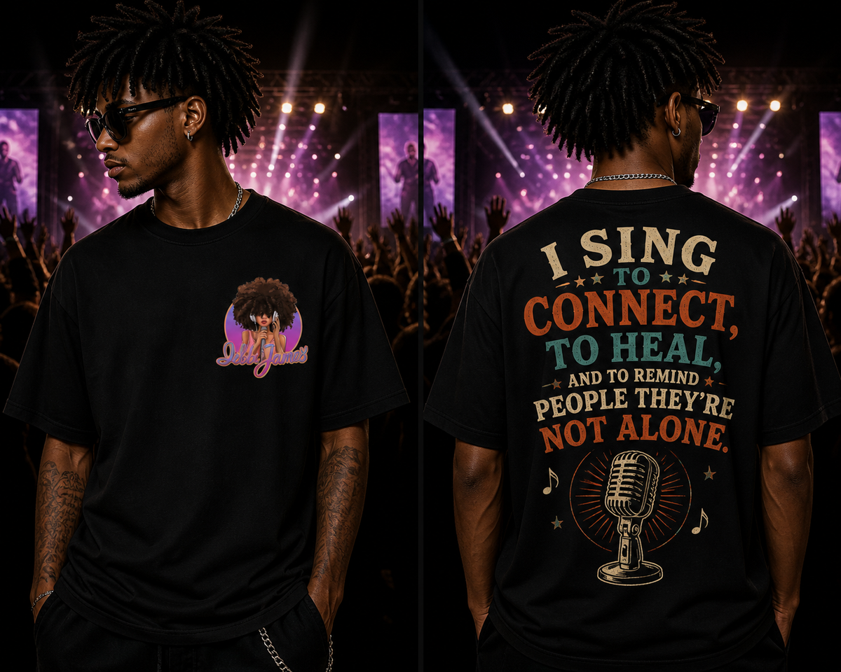 I Sing to Connect, to Heal & to Remind People They're Not Alone T-Shirt | Official Debbi James Music Tee | Bella + Canvas 3001
